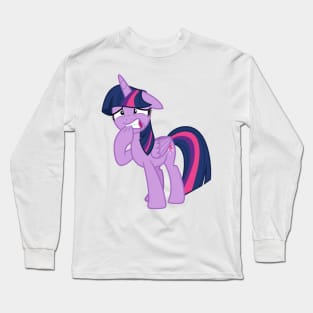 Twilight Sparkle biting her hoof Long Sleeve T-Shirt